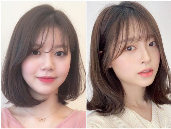 Tóc ngắn mái thưa kết hợp mặt tròn, tạo vẻ đáng yêu