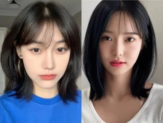 Tóc ngắn mái thưa layer phối highlight