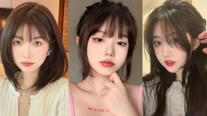 Tóc ngắn mái thưa layer phong cách Hàn Quốc