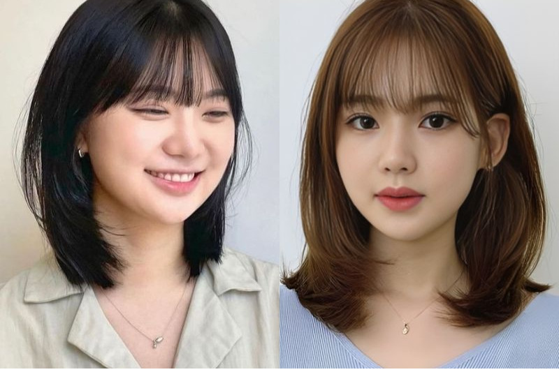 Tóc ngắn mái thưa