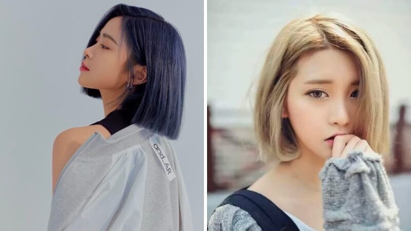 Tóc ngắn nữ nhuộm màu nổi bật