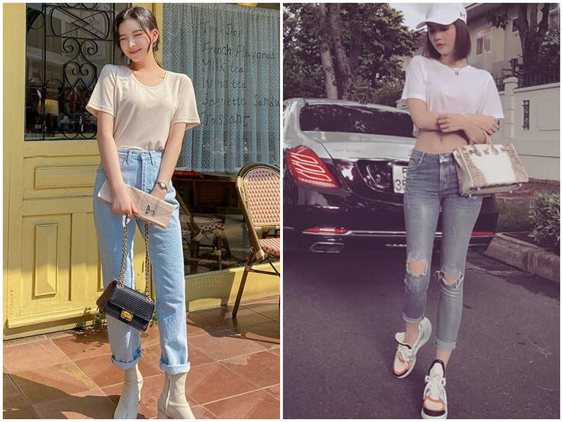 Tóc ngắn phối quần skinny hiện đại