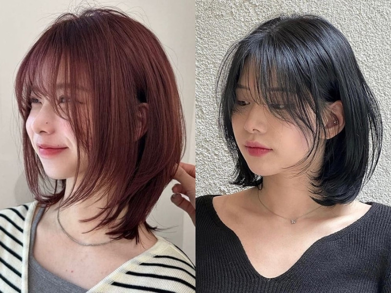 Tóc ngắn tỉa layer cá tính cho mặt dài