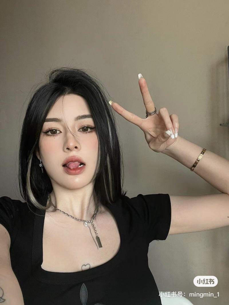 tóc ngắn tới vai highlight