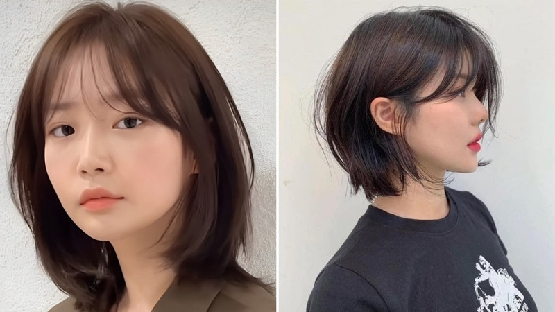 Tóc ngắn uốn bồng bềnh mái thưa