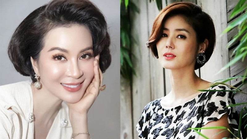 Tóc ngắn uốn cho phụ nữ trung niên