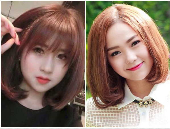 Tóc ngắn uốn cụp phồng dịu dàng và sang trọng cho tuổi 40 mặt tròn