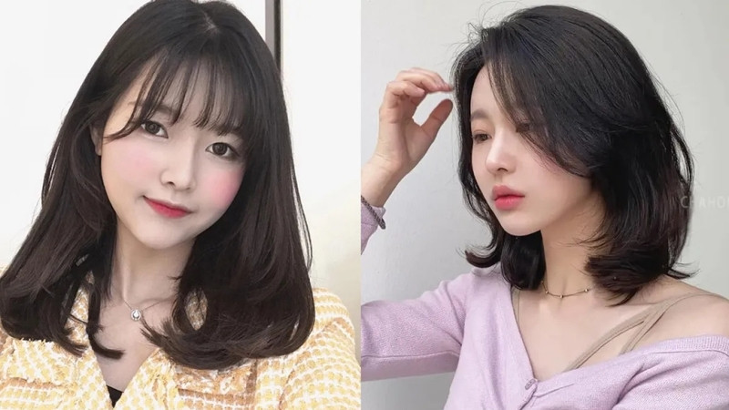 Tóc ngắn uốn đuôi nhẹ nhàng