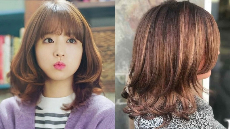 Tóc ngắn uốn hai tầng bồng bềnh