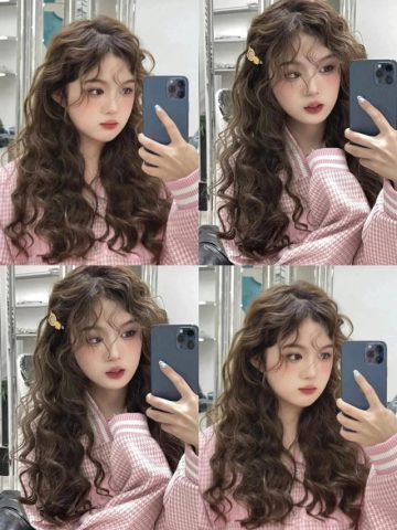 Tóc ngắn uốn hippy thanh lịch