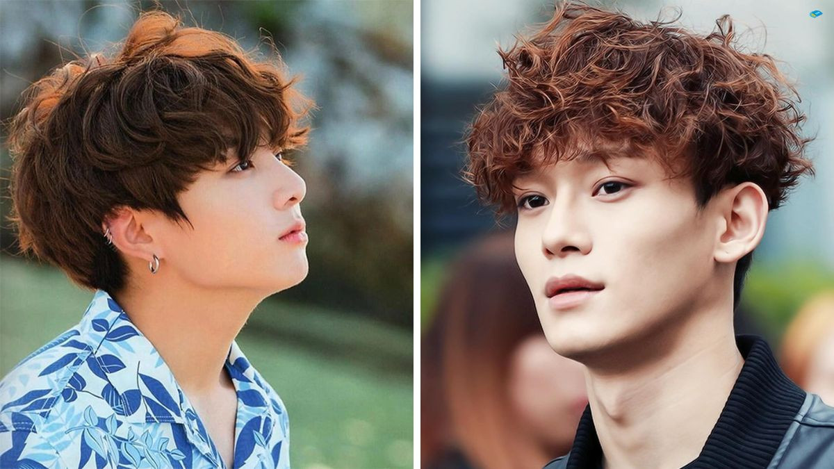 Tóc ngắn uốn xoăn nam kiểu Hàn Quốc thanh lịch