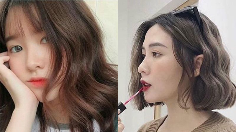 Tóc ngắn xoăn sóng gợn sóng lớn to
