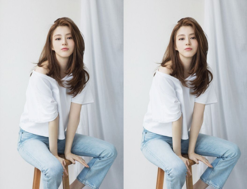 tóc ngang lưng uốn đuôi chữ C tỉa layer