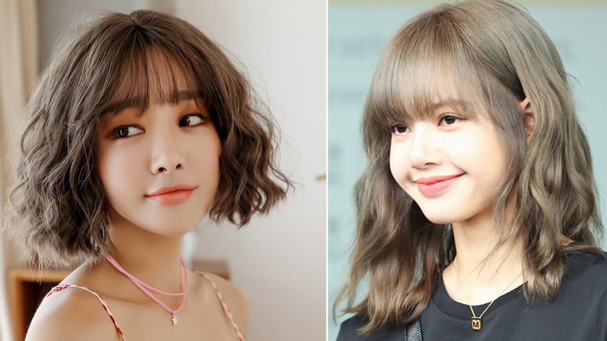 Tóc ngang vai đẹp bấm phồng