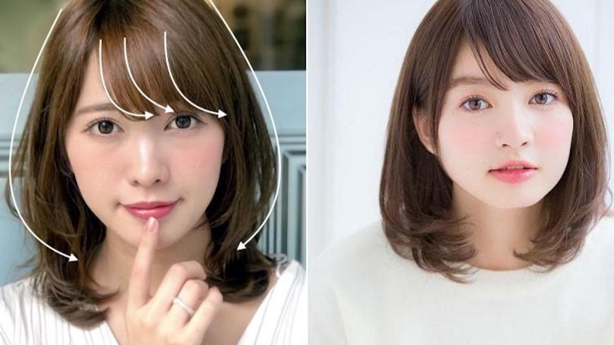 Tóc ngang vai đẹp cho mặt tròn giúp gương mặt thanh tú hơn