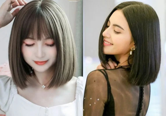 Tóc ngang vai ép cụp phồng tôn vẻ đẹp hiện đại