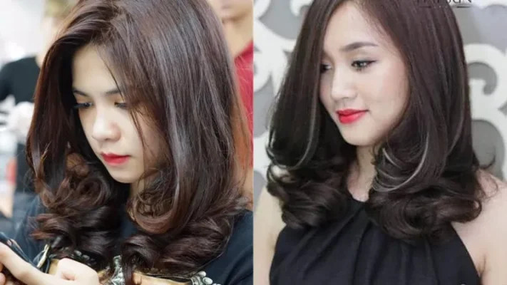 Tóc ngang vai uốn lọn to cho vẻ đẹp thanh lịch, sang trọng