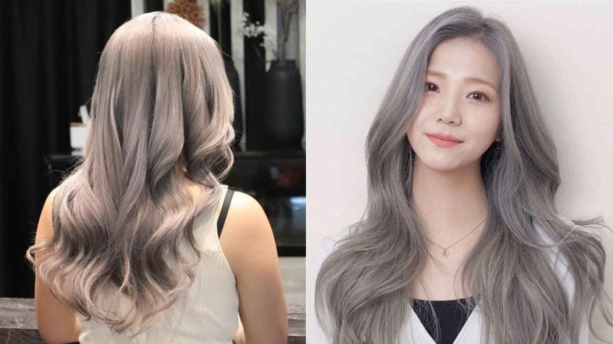 Tóc nhuộm màu xám khói đẹp cá tính