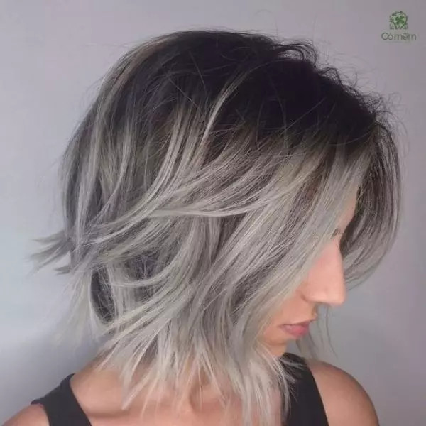 Tóc nhuộm ombre cá tính nữ với màu hồng tím