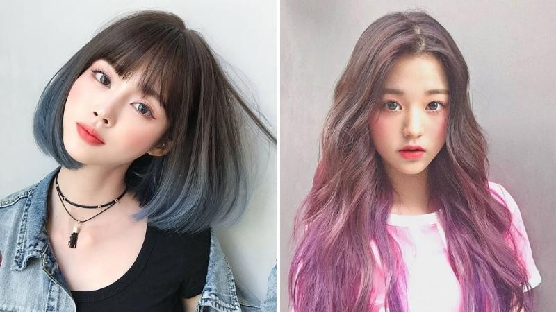 Tóc nữ nhuộm ombre ấn tượng