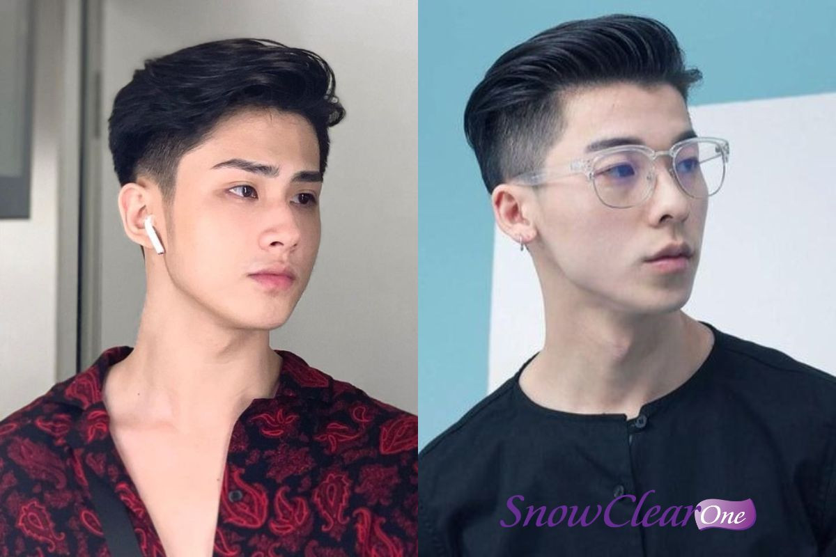 Tóc Pompadour cho nam mặt trái xoan