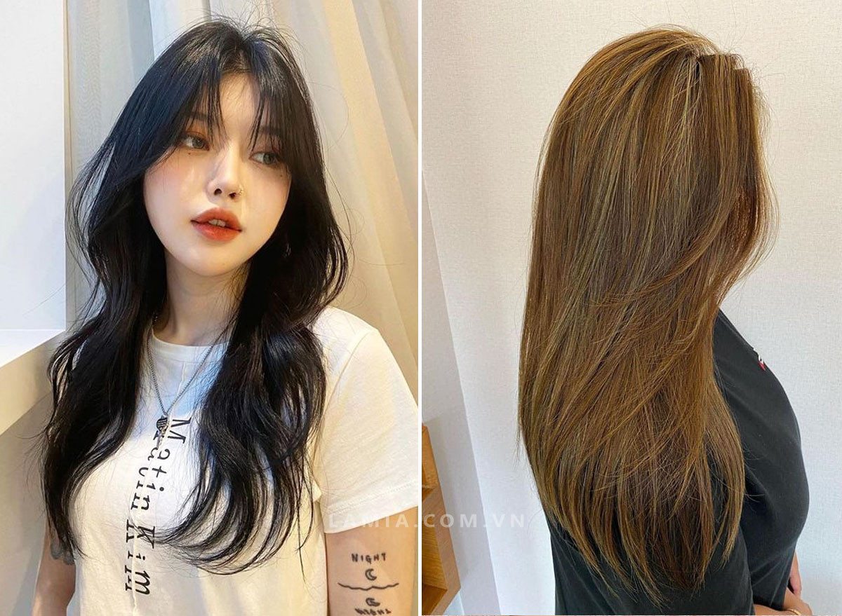 Tóc sóng lơi dài gợn sóng nhẹ nhàng