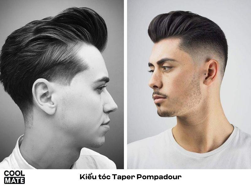 Tóc Taper Pompadour cho nam mặt kim cương