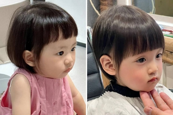 Tóc tém cho bé gái gọn gàng và năng động