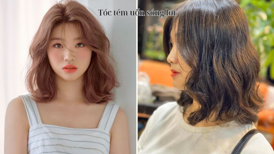 Tóc tém uốn xoăn nhẹ sóng lơi, xu hướng làm đẹp được yêu thích năm 2024