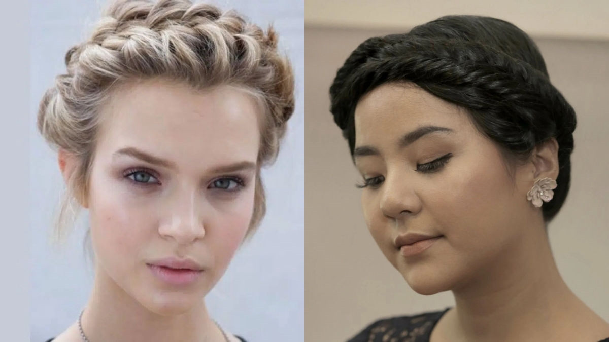 Tóc tết ngắn vương miện quý phái cho sự kiện