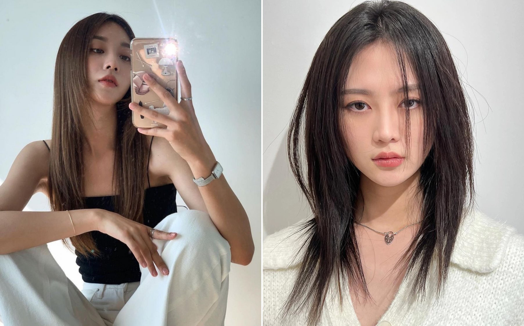 Tóc thẳng tự nhiên là ý tưởng tuyệt vời cho mặt tròn nữ mỗi ngày