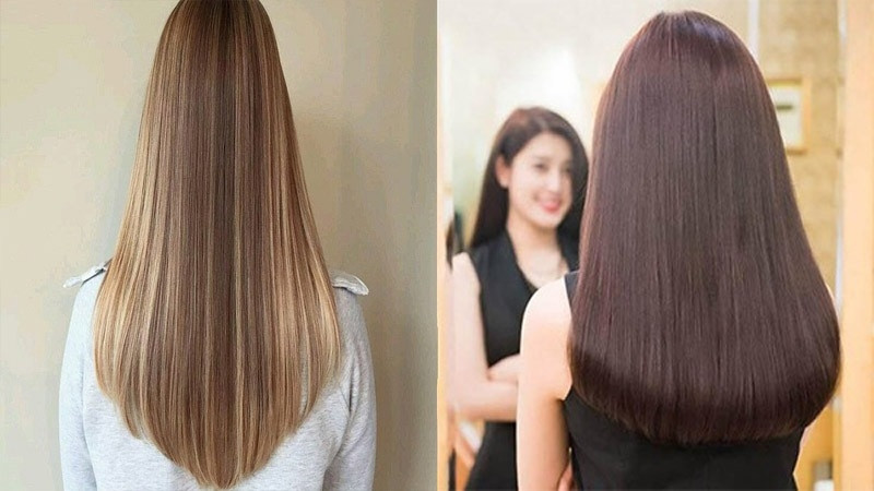 Tóc tỉa layer kiểu chiếc lá tầng duỗi tự nhiên, mang lại vẻ đẹp dịu dàng