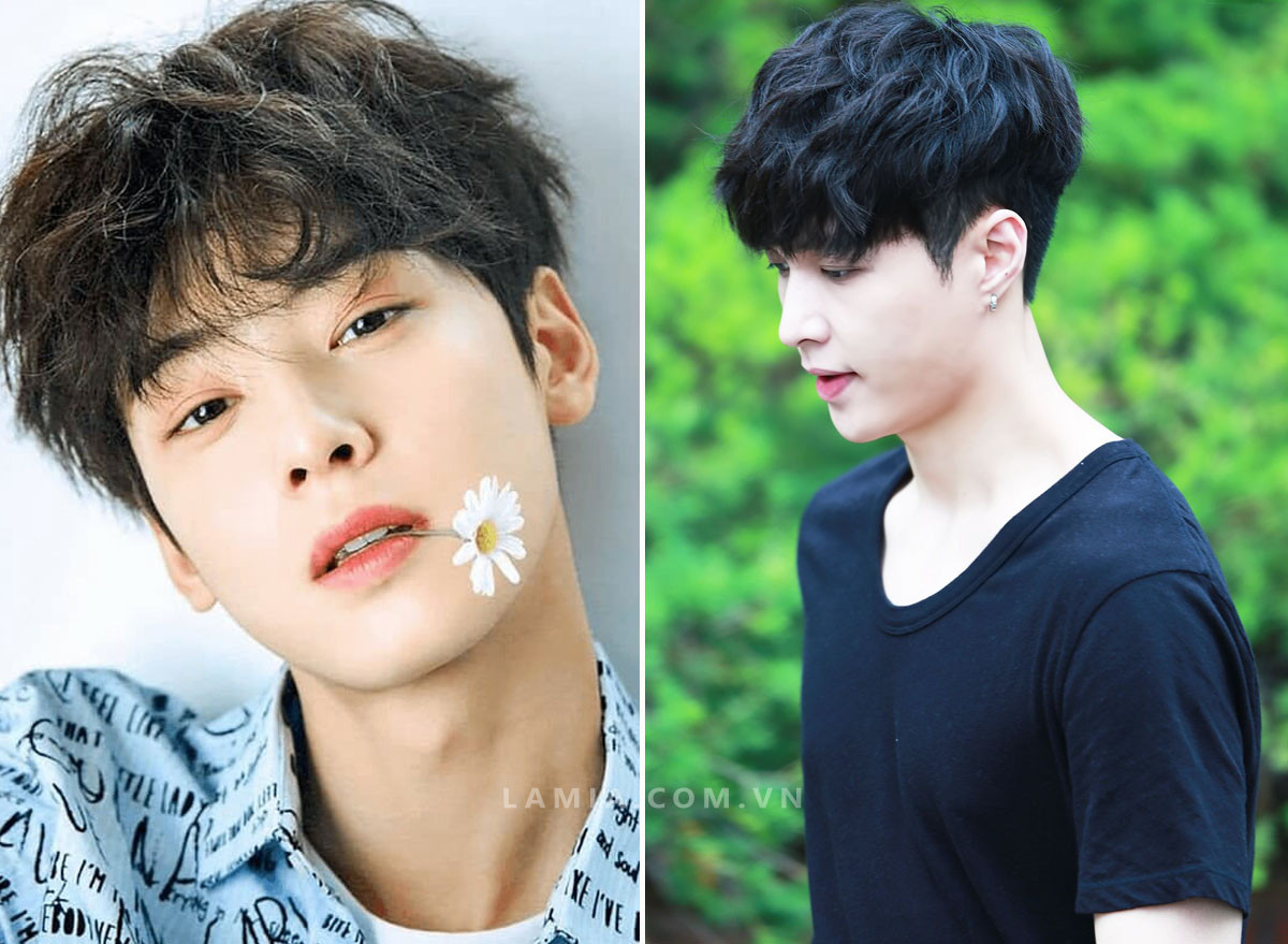 Tóc tỉa layer nam hiện đại tạo độ phồng, làm đầy đặn khuôn mặt dài.