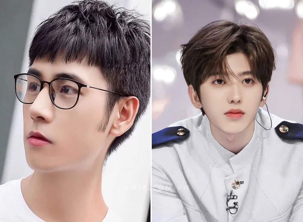 Tóc tỉa mỏng cho nam mặt dài