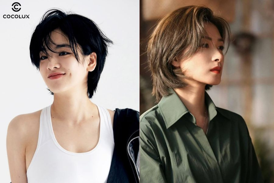 Tóc tomboy mái lệch làm mềm đường nét góc cạnh cho mặt kim cương