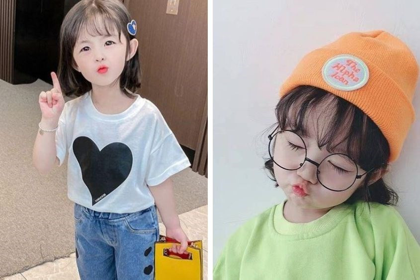 tóc tomboy mái thưa thanh thoát cho bé gái