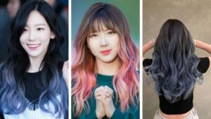 Tóc uốn xoăn lơi ombre cá tính