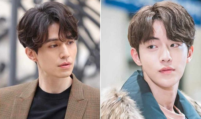 Tóc uốn xoăn nhẹ Hàn Quốc cho nam mặt trái xoan