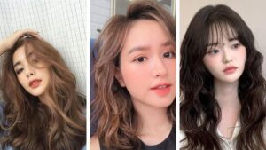 Tóc uốn xoăn nữ cho mặt vuông