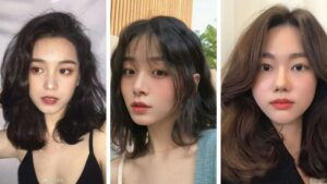 Tóc uốn xoăn sóng lơi cho mặt dài