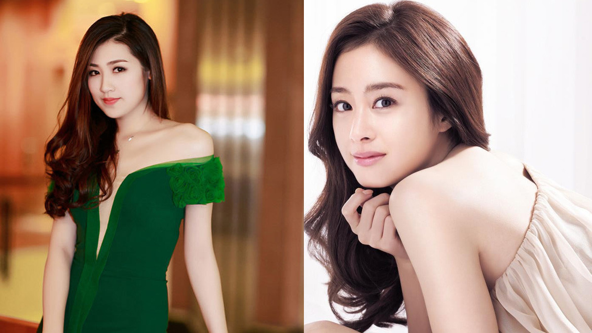 Tóc xoăn đuôi lệch vai, tôn lên vẻ đẹp gợi cảm và mềm mại, phù hợp với phong cách quý phái