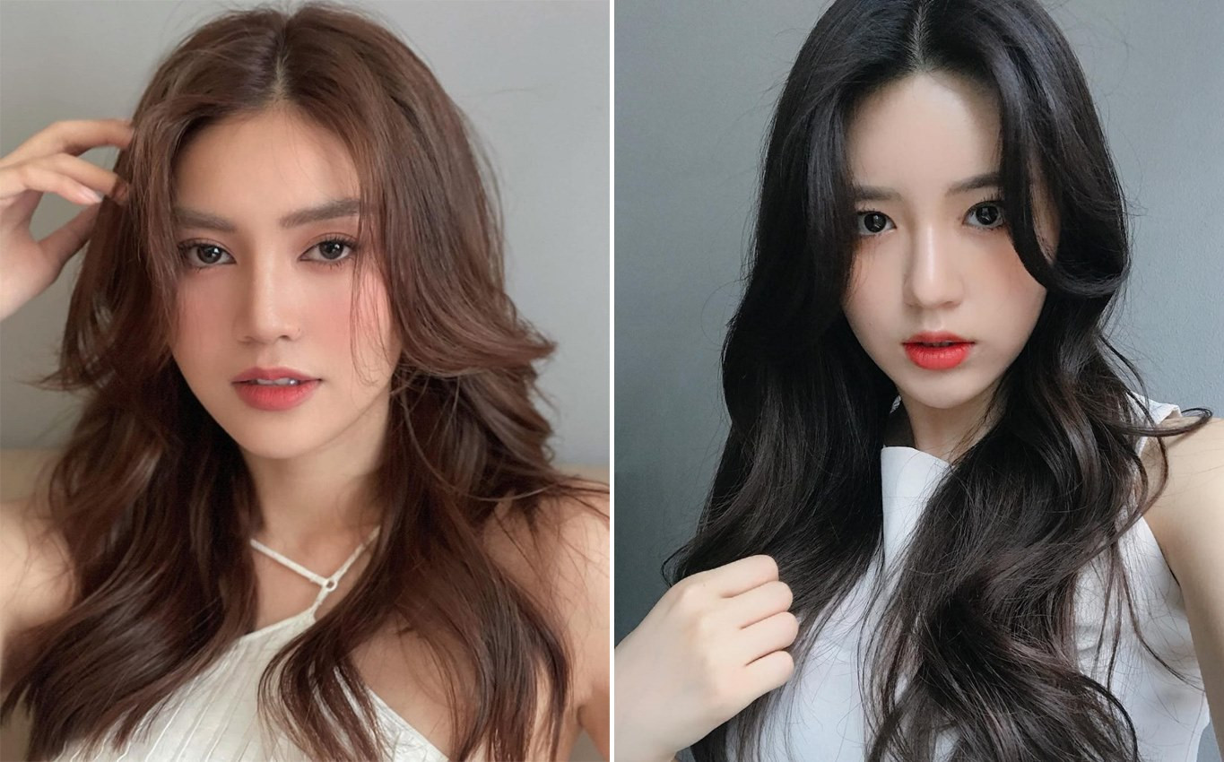 Tóc xoăn lọn to thanh lịch cho mặt tròn