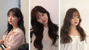 Tóc xoăn nữ sóng lơi ngang vai mái thưa