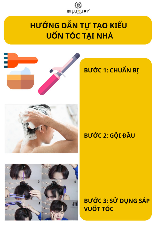 Tự tạo kiểu tóc nam uốn nhẹ tại nhà