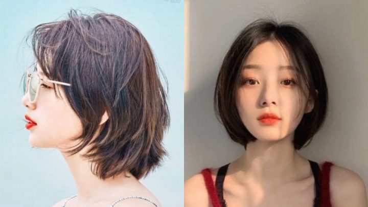 Uốn layer nữ tóc bob ngắn