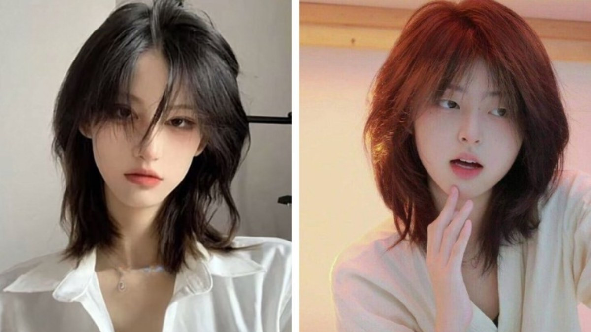 Uốn layer nữ tóc ngắn kiểu mullet
