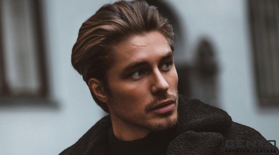 Uốn nhẹ tóc nam ngắn kiểu Slicked Back tinh tế