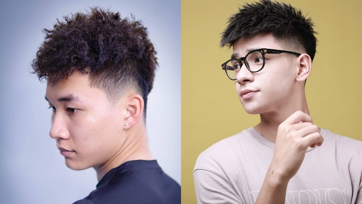 Uốn tóc con sâu nam ngắn gọn gàng