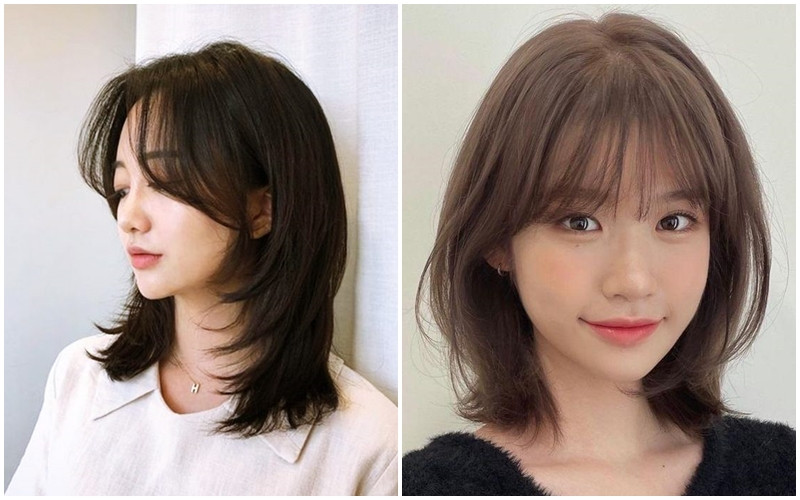 Vẻ đẹp tự nhiên với tóc ngắn mullet layer kết hợp mái bay thanh thoát, tôn lên đường nét khuôn mặt.