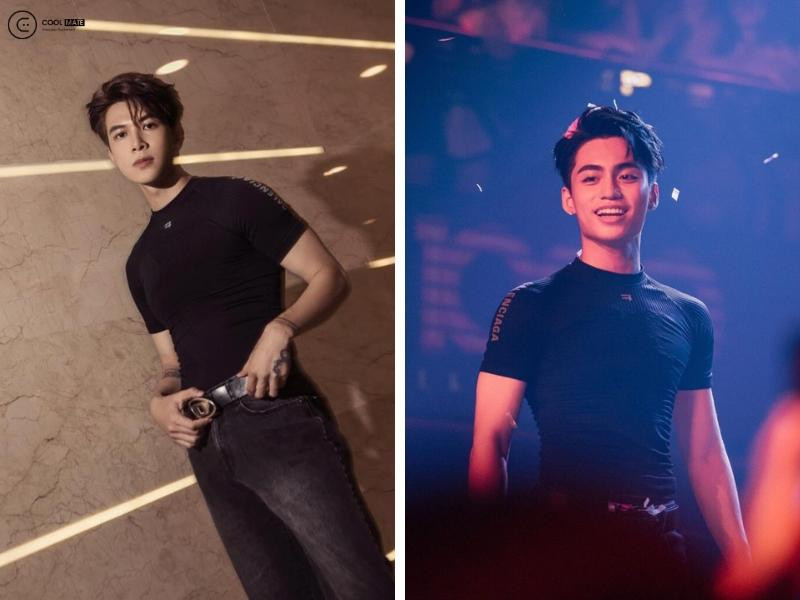 Anh Tú với kiểu tóc cá tính tương tự Mono